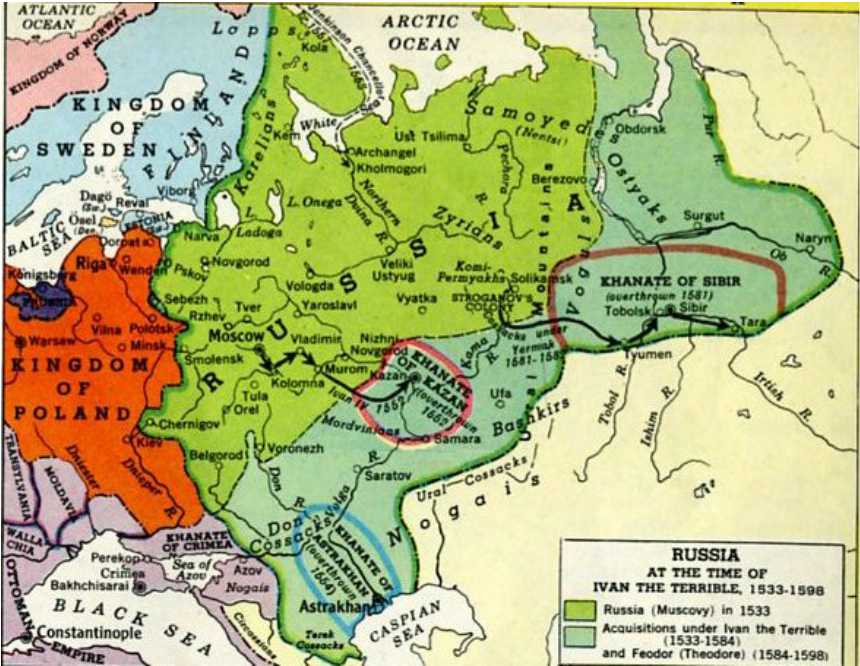 Map Ivan The Terrible